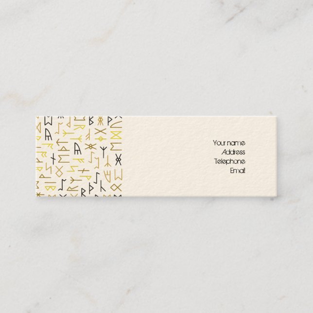 Runes Mini Business Card (Front)