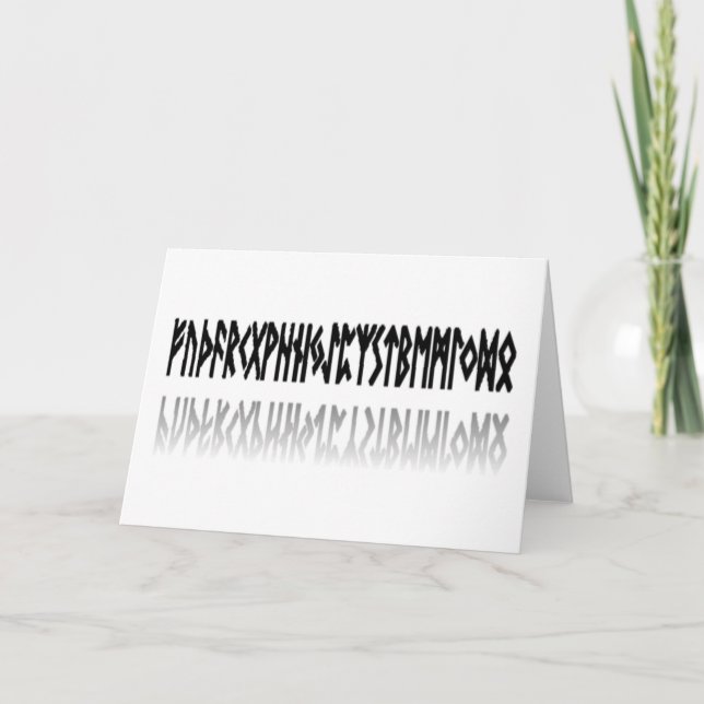 Runes Reflected - Greeting Card (Front)