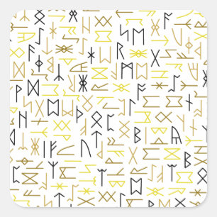 Runes Square Sticker