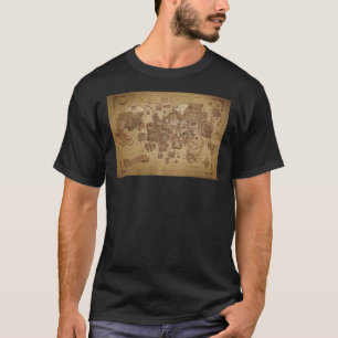 Runescape Gielinor Map Poster T-Shirt