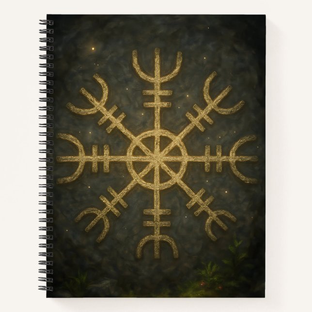 Runestone Ægishjálmur – Ancient Norse Protection S Notebook (Front)