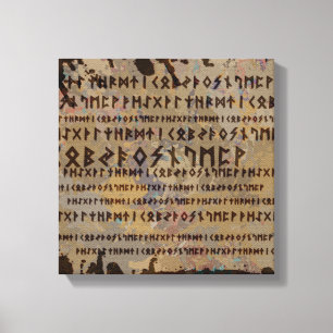 Runic alphabet -Elder Futhark Canvas Print
