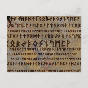 Runic alphabet -Elder Futhark Postcard