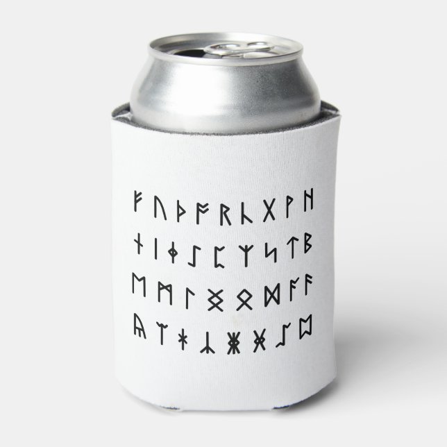 Runic Alphabet [Futhorc] Can Cooler (Can Front)