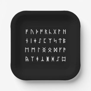 Runic Alphabet [Futhorc] Paper Plate