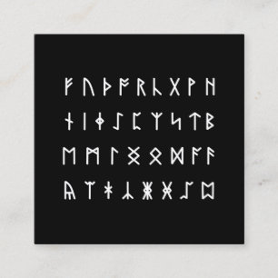 Runic Alphabet [Futhorc] Square Business Card