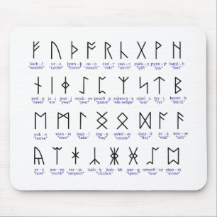 Runic Alphabet Mouse Mat