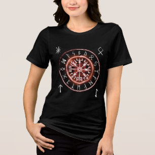 Runic Inferno - Nordic Magic Symbol Design Tri-Blend Shirt
