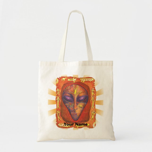 Runic Red Alien  tote bag (Front)