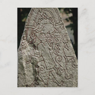 Runic stone postcard