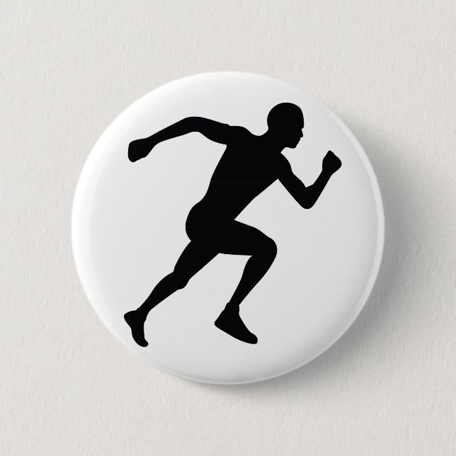 Runner 6 Cm Round Badge (Front)