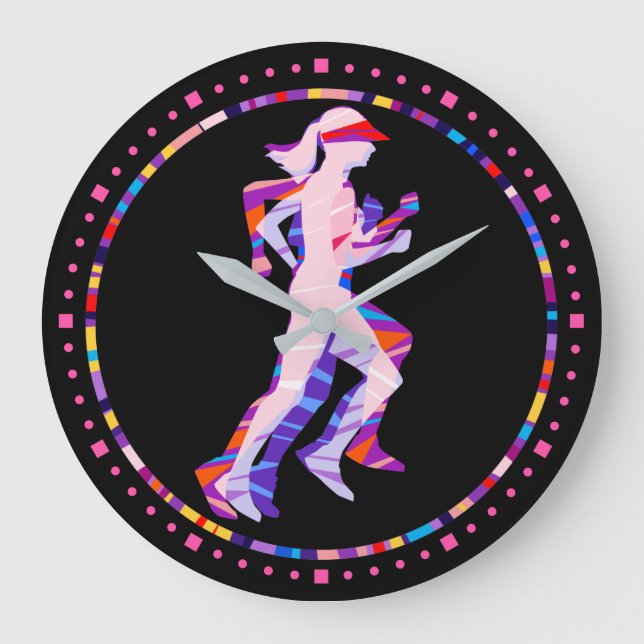 Runner Art Large Clock (Front)
