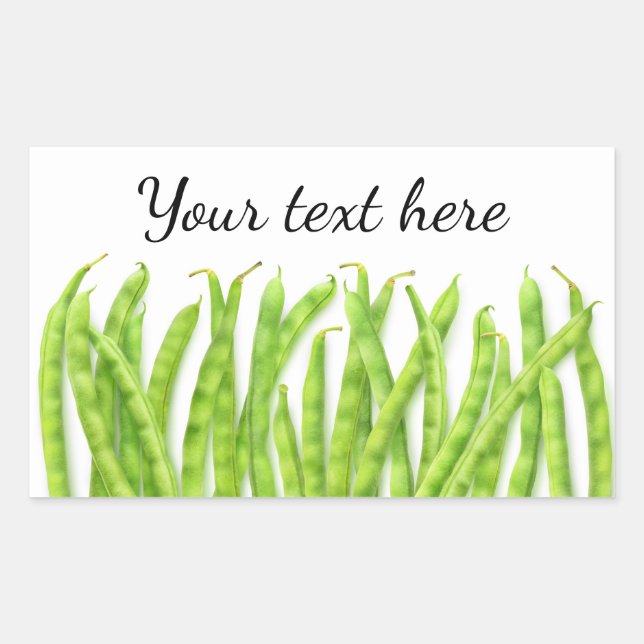 Runner beans rectangular sticker (Front)