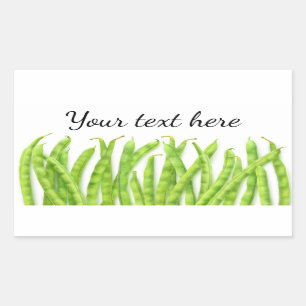 Runner beans rectangular sticker