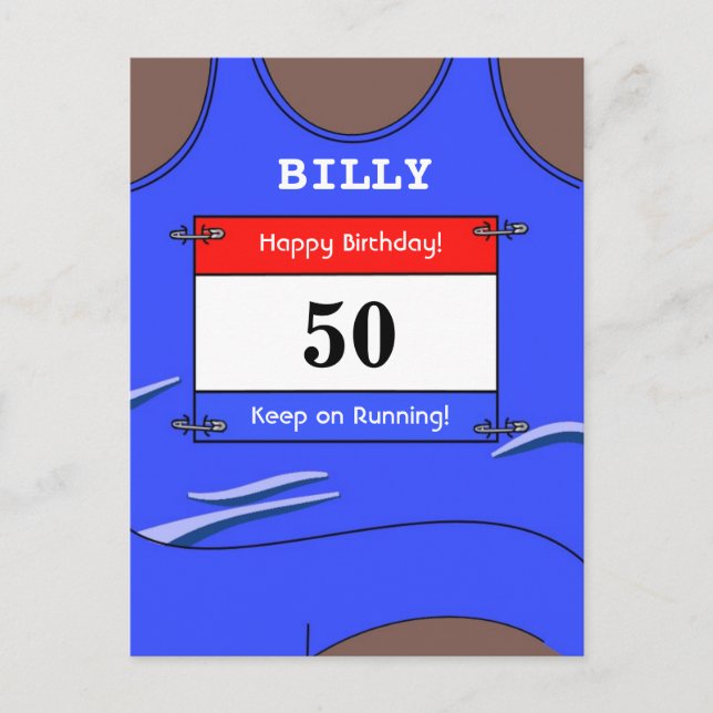 Runner Blue Postcard (Front)