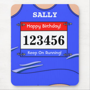 Runner Blue Vest  Mouse Mat