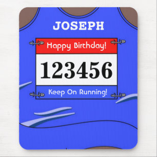 Runner Blue Vest  Mouse Mat