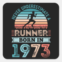 Runner born in 1973 50th Birthday Gift Running Dad