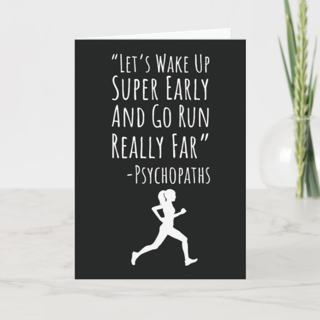 Runner Cards Marathon Exercise Fitness Outdoors XC (Front)