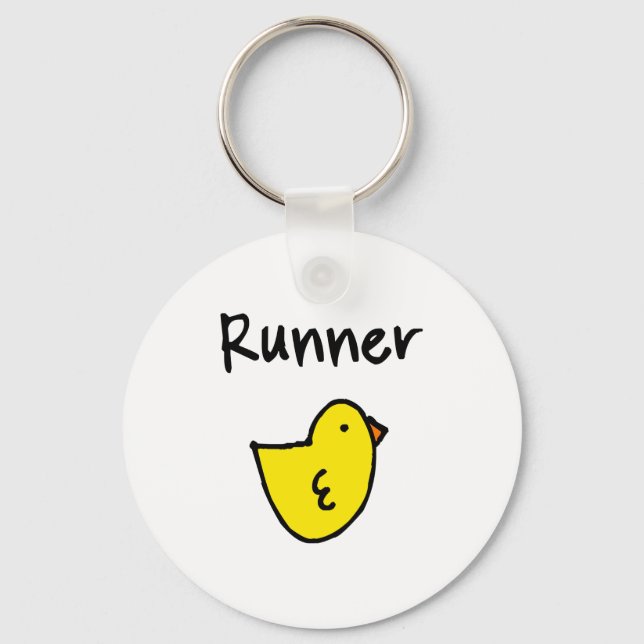 Runner Chick Keychain (Front)