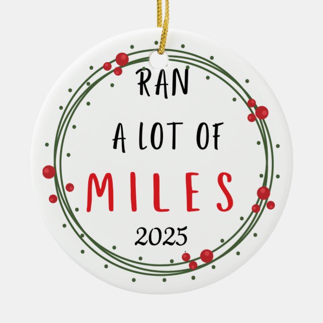 Runner Christmas Ornament Funny Holiday Gift 2025 (Front)