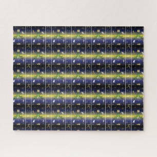 Runner Christmas Tree - Girls Running Jigsaw Puzzle