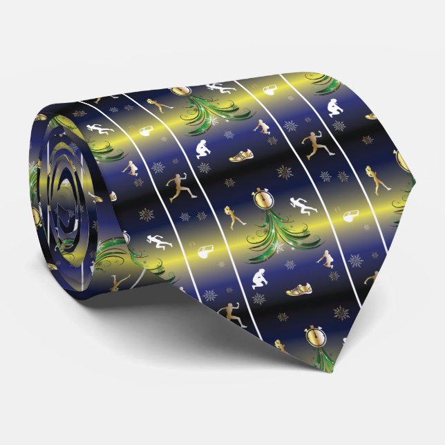 Runner Christmas Tree - Girls Running Tie (Rolled)