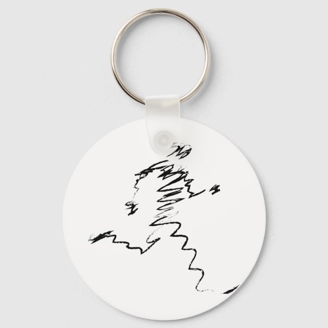Runner cool illustration key ring (Front)