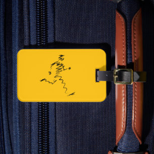 Runner cool illustration luggage tag