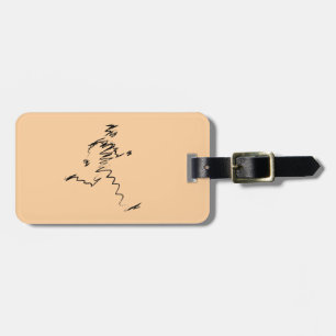Runner cool illustration luggage tag