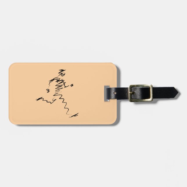 Runner cool illustration luggage tag (Front Horizontal)