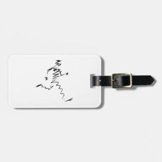 Runner cool illustration luggage tag