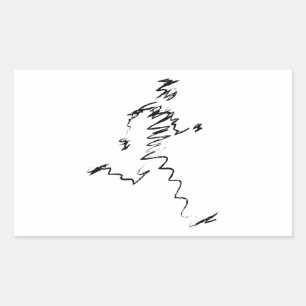 Runner cool illustration rectangular sticker