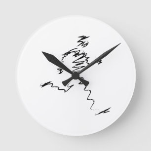 Runner cool illustration round clock