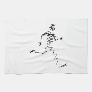 Runner cool illustration tea towel