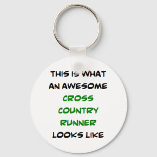 runner cross country, awesome key ring