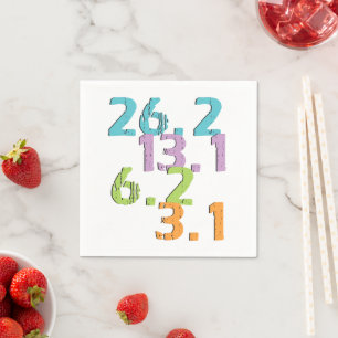 runner distances 3.1 6.2 13.1 26.2 paper napkins