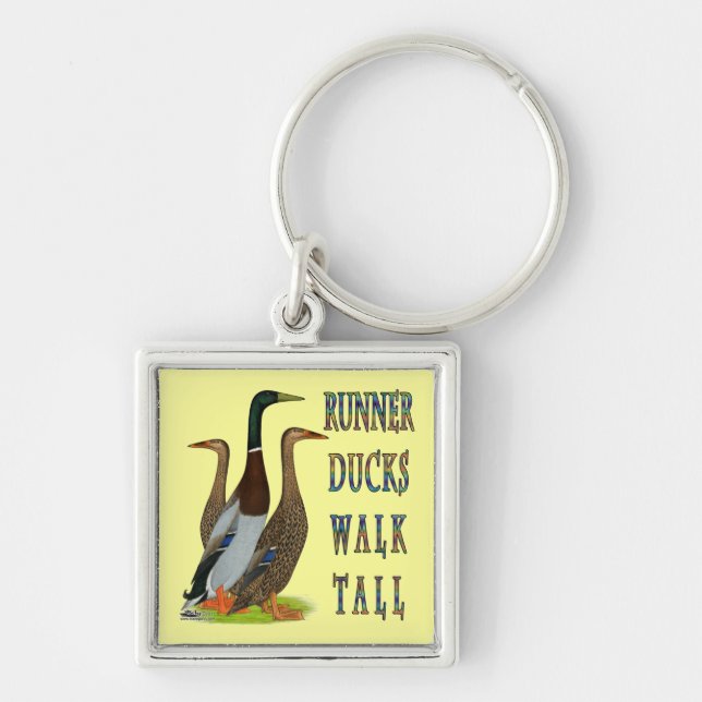 Runner Ducks Walk Tall Key Ring (Front)