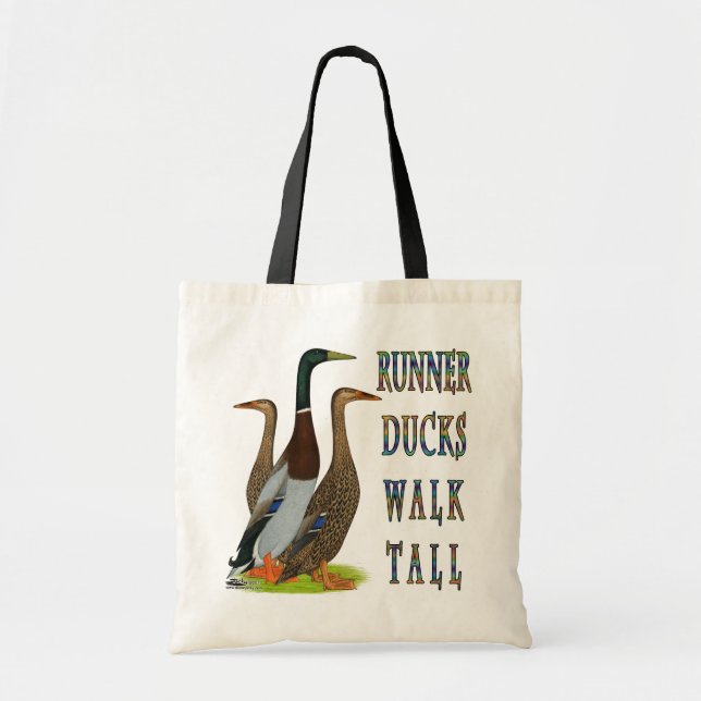 Runner Ducks Walk Tall Tote Bag (Front)