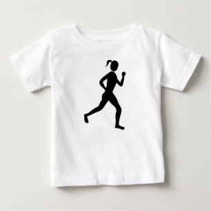 Runner (Female) - Black Baby T-Shirt