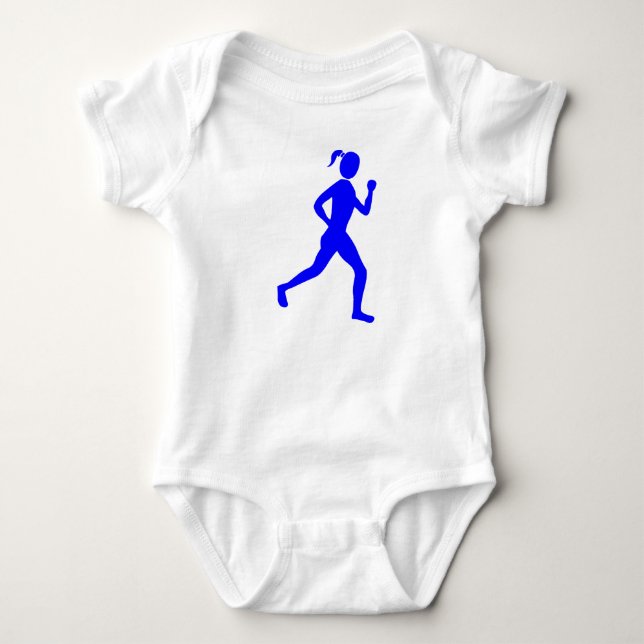 Runner (Female) - Blue Baby Bodysuit (Front)