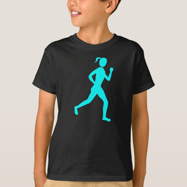 Runner (Female) - Cyan T-Shirt (Front)