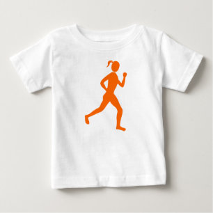 Runner (Female) - Orange Baby T-Shirt