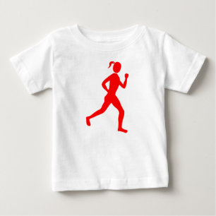 Runner (Female) - Red Baby T-Shirt
