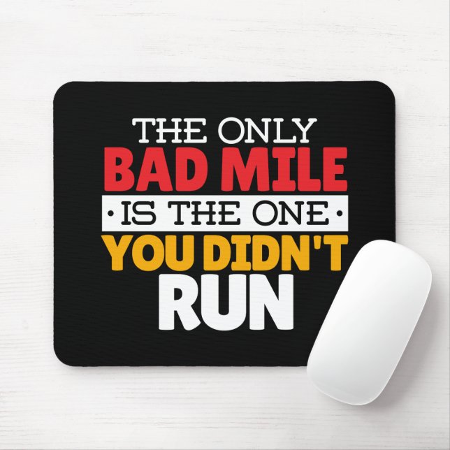 Runner - Funny Bad Mile Running Quote Mouse Mat (With Mouse)