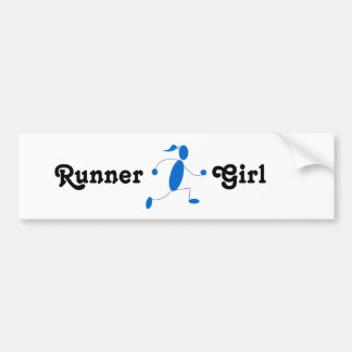 Runner Girl Bumper Sticker
