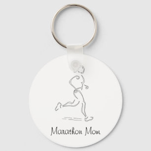 Runner Girl Key Ring