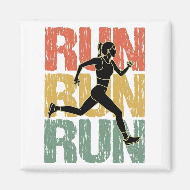 Runner Girl Magnet (Front)