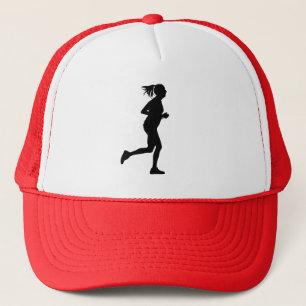 Runner Girl Silhouette Trucker Hat