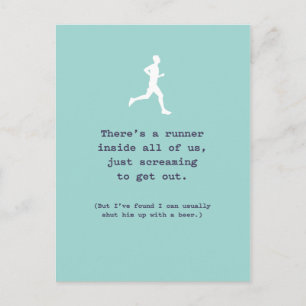 Runner Inside Us / Shut Him Up with a Beer Postcard